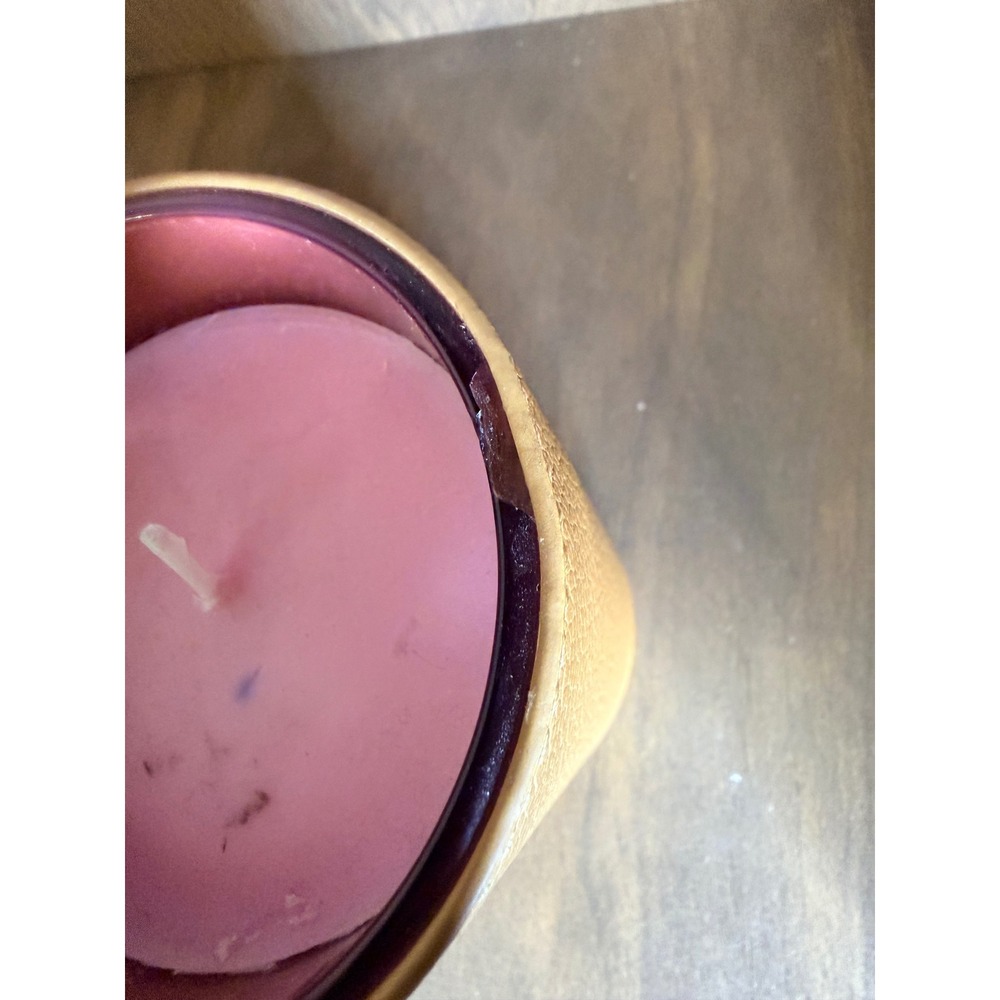 Anthropologie Paris Scented Candle Gold Leather Eiffel Tower Logo - Picture 5 of 7